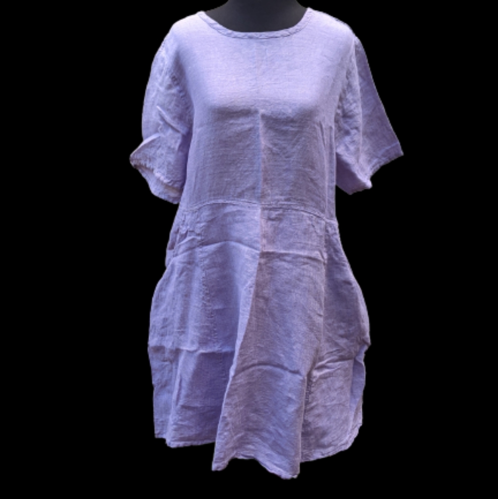 FLAX Lavender Tunic Dress FLAW see pics Sz S